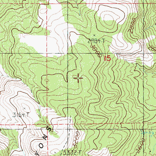 Topographic Map of Lyons Ridge, OR