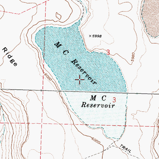 Topographic Map of M C Reservoir, OR