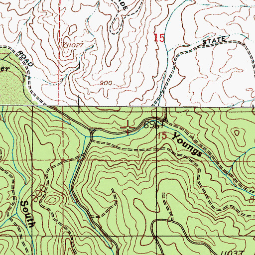 Topographic Map of Mabel Creek, OR