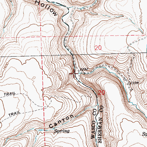 Topographic Map of Macken Canyon, OR