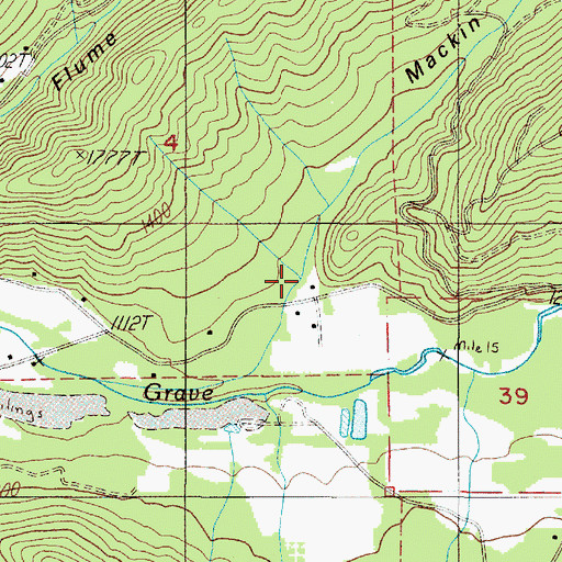 Topographic Map of Mackin Gulch, OR