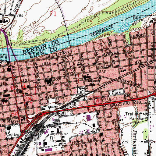 Topographic Map of Madison School (historical), OR