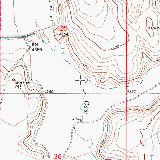 Topographic Map of Mahogany Creek, OR