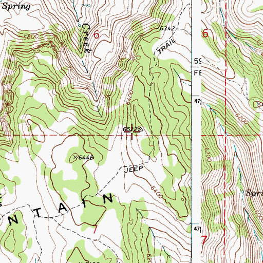 Topographic Map of Mahogany Mountain, OR