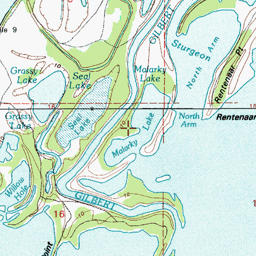 Topographic Map of Malarky Lake, OR