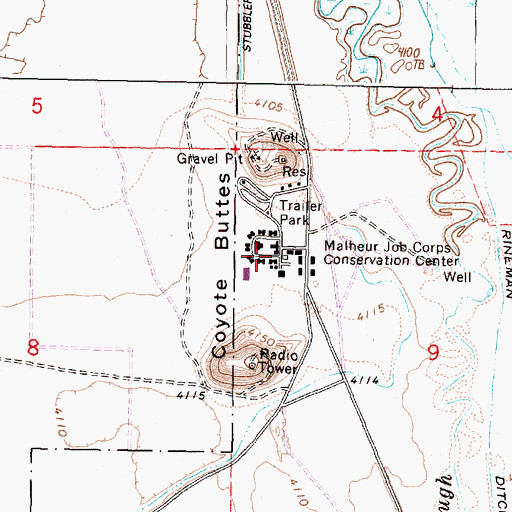 Topographic Map of Malheur Field Station, OR