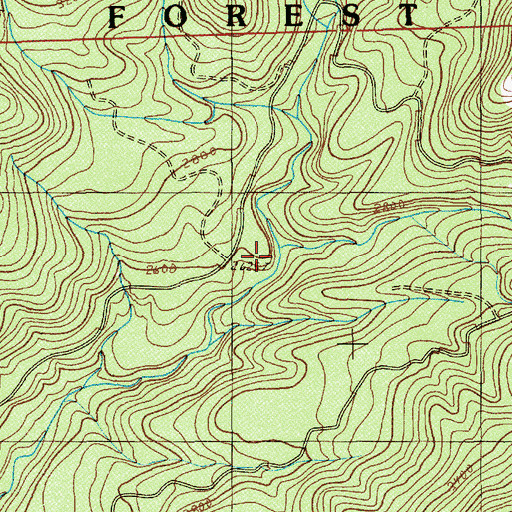 Topographic Map of Mann Creek, OR