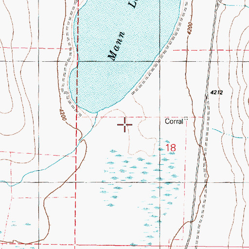Topographic Map of Mann Creek, OR