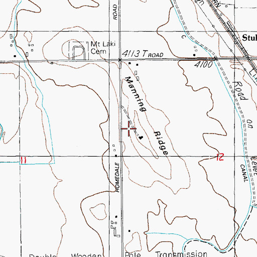 Topographic Map of Manning Ridge, OR