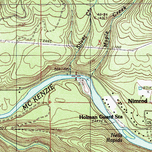 Topographic Map of Maple Creek, OR