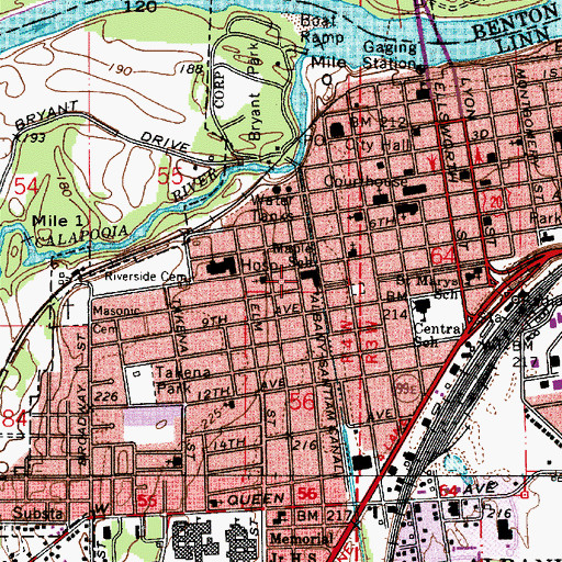 Topographic Map of Maple School (historical), OR