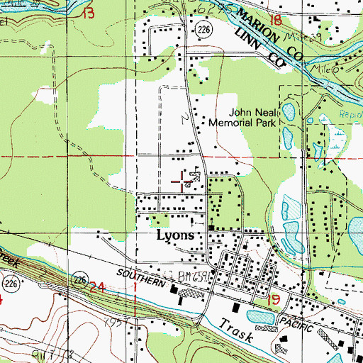 Topographic Map of Mari - Linn Elementary School, OR