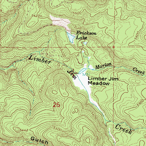 Topographic Map of Marion Creek, OR