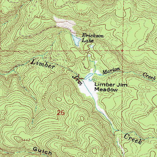 Topographic Map of Marion Creek, OR