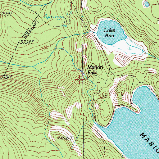 Topographic Map of Marion Falls, OR