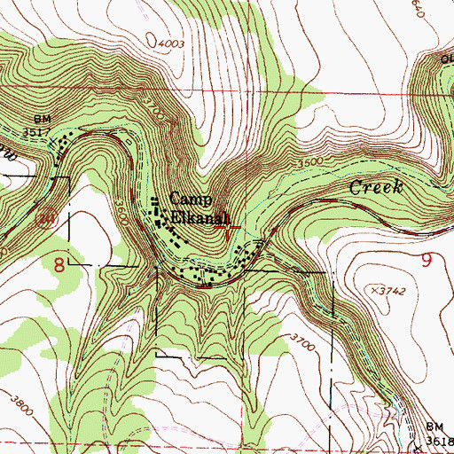 Topographic Map of Marley Creek, OR