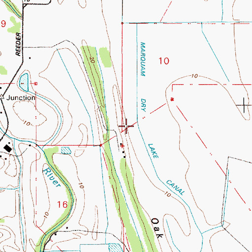 Topographic Map of Marquam Dry Lake Canal, OR