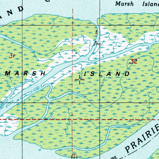 Topographic Map of Marsh Island, OR