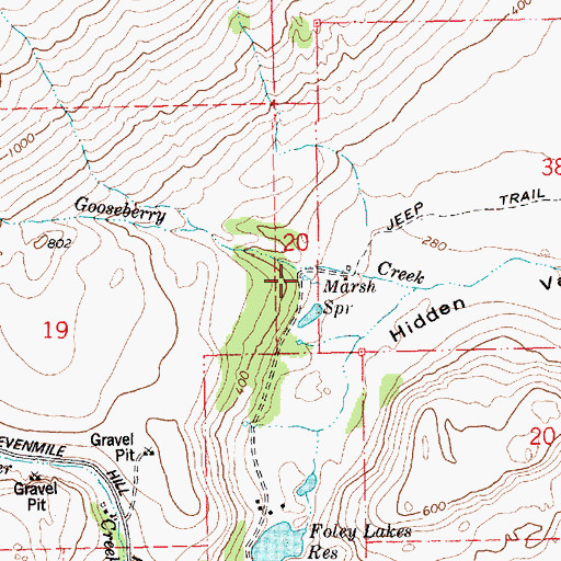 Topographic Map of Marsh Spring, OR