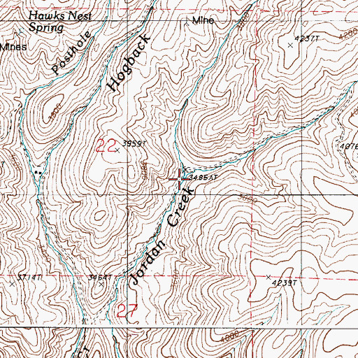 Topographic Map of Marshall Creek, OR