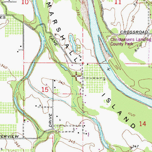 Topographic Map of Marshall Island, OR