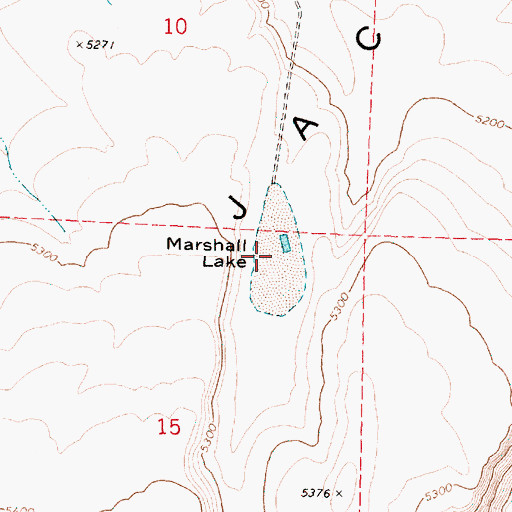 Topographic Map of Marshall Lake, OR