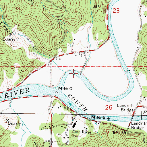 Topographic Map of Mart Davis Creek, OR