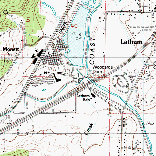 Topographic Map of Martin Creek, OR