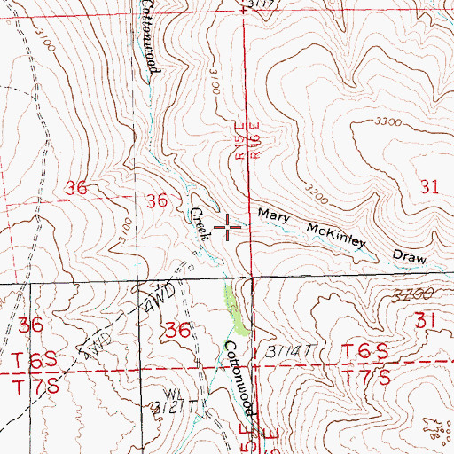 Topographic Map of Mary McKinley Draw, OR