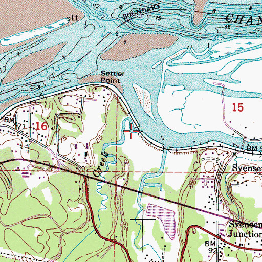 Topographic Map of Marys Creek, OR