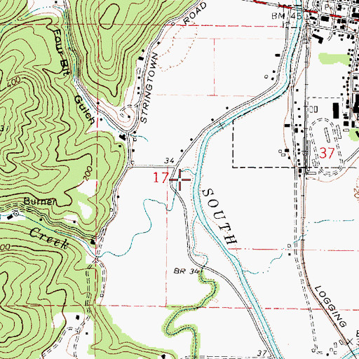 Topographic Map of Matheny Creek, OR