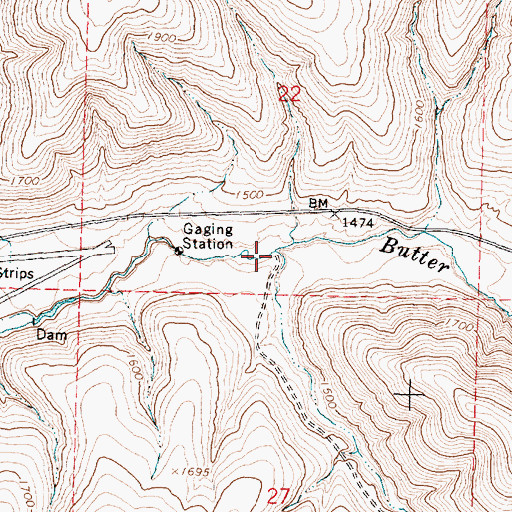 Topographic Map of Matlock Canyon, OR