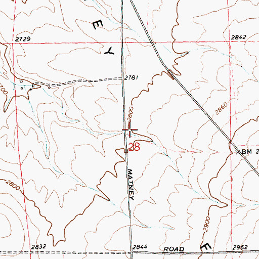 Topographic Map of Matney Flat, OR