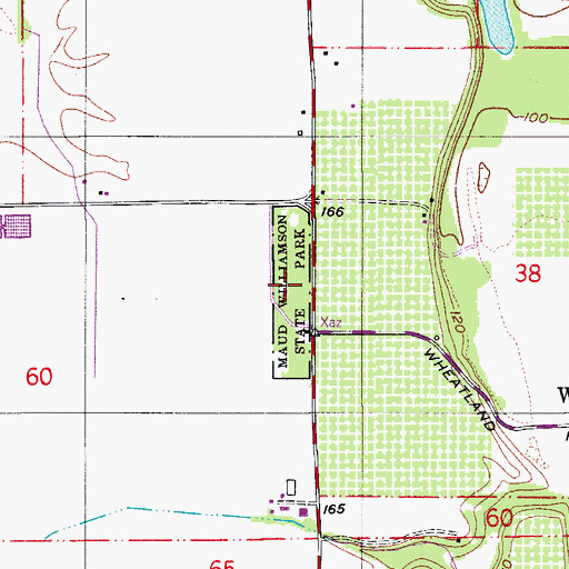 Topographic Map of Maud Williamson State Park, OR