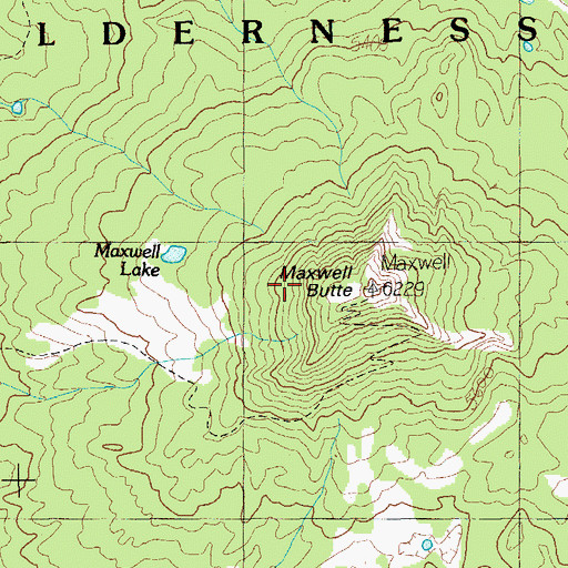 Topographic Map of Maxwell Butte, OR