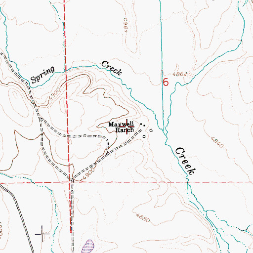 Topographic Map of Maxwell Ranch, OR