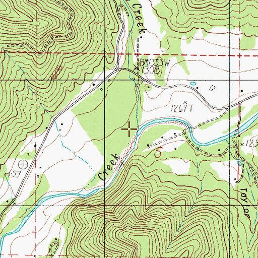 Topographic Map of May Creek, OR