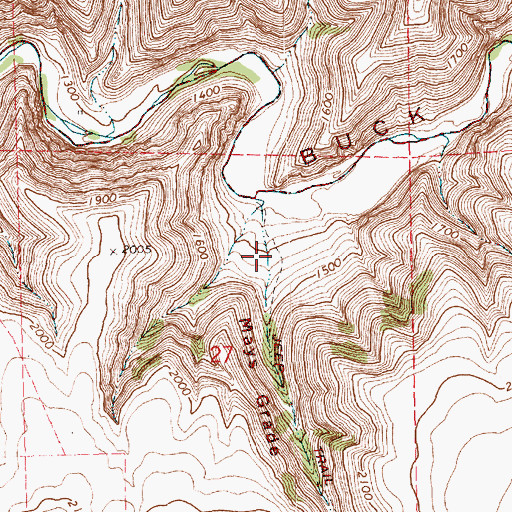 Topographic Map of Mays Grade Canyon, OR