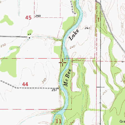 Topographic Map of McBee Lake, OR