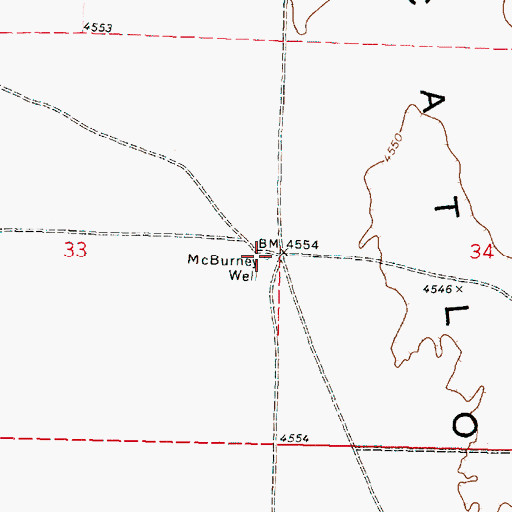 Topographic Map of McBurney Well, OR