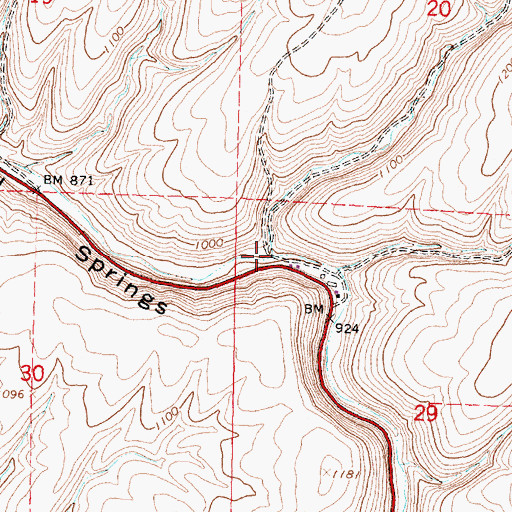 Topographic Map of McCall Canyon, OR