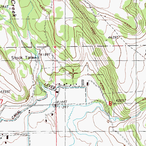 Topographic Map of McCartie Ranch, OR