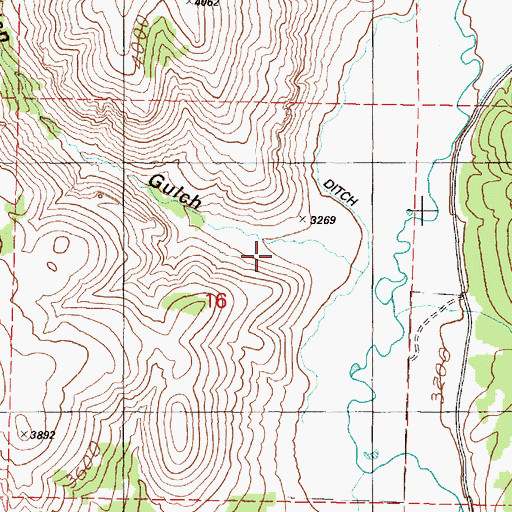 Topographic Map of McClellan Gulch, OR