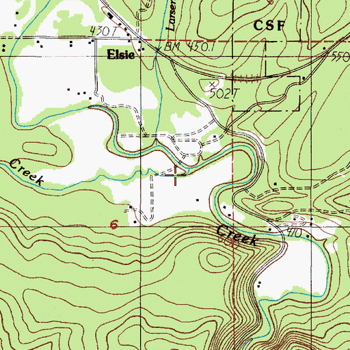 Topographic Map of McClure Creek, OR