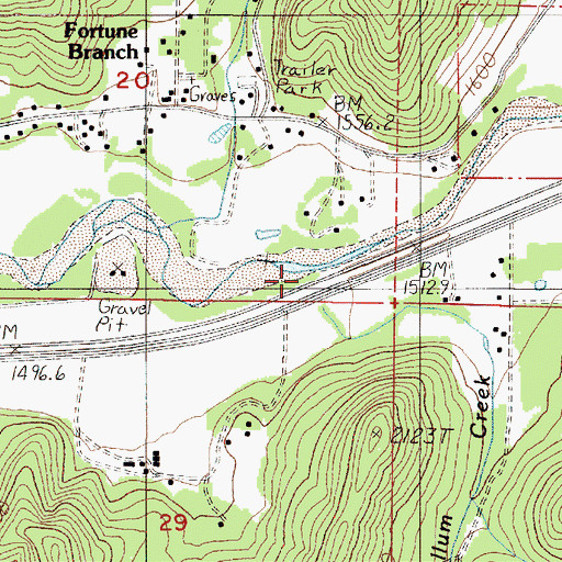 Topographic Map of McCollum Creek, OR
