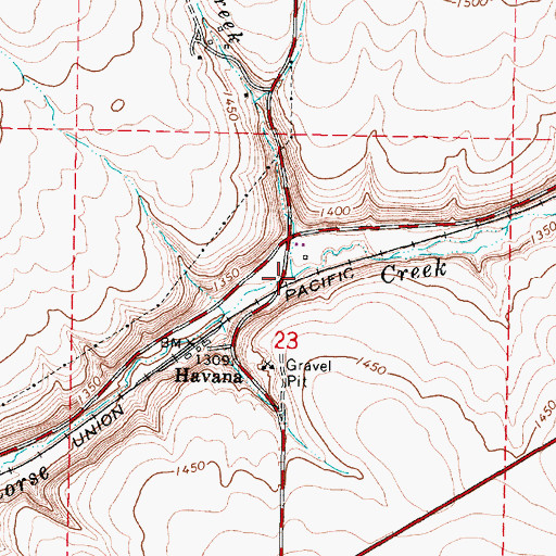 Topographic Map of McCormmach Creek, OR