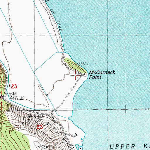 Topographic Map of McCornack Point, OR
