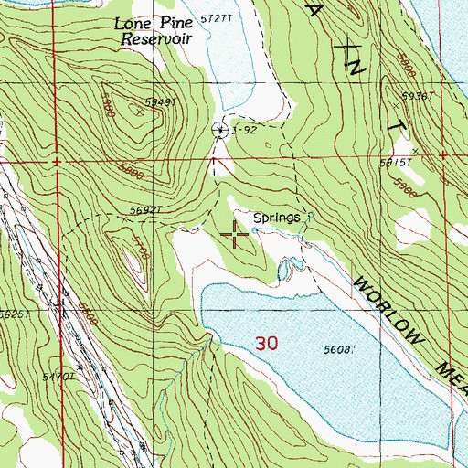 Topographic Map of McCoy Spring, OR