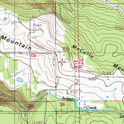 Topographic Map of McCully Mountain, OR