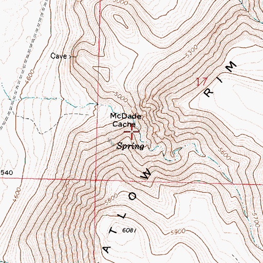 Topographic Map of McDade Cache, OR
